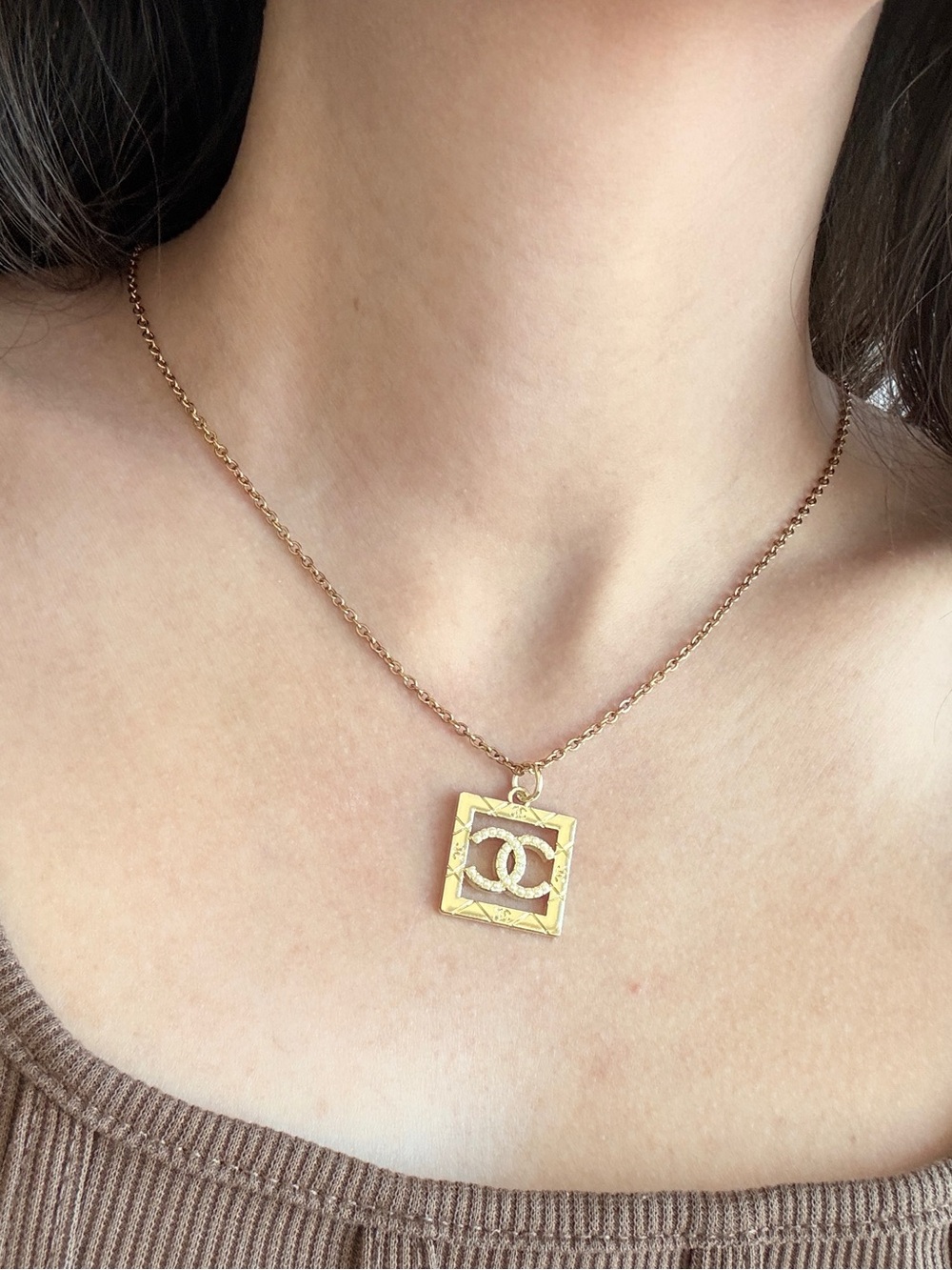 ✨ Vintage ONLY 1! CHANEL Pearls Square Upcycled Necklace: BOGO Sale! ✨